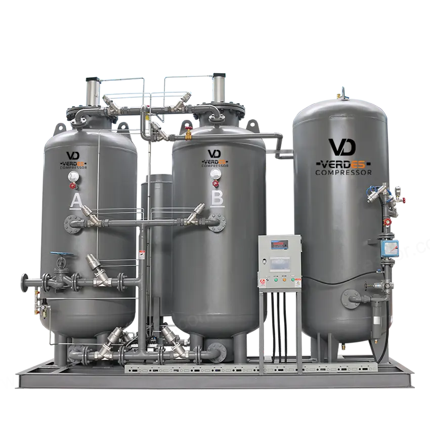 Industrial nitrogen generator with compact design, provides high-purity nitrogen supply for laser cutting, metal processing, food packaging and industrial manufacturing applications