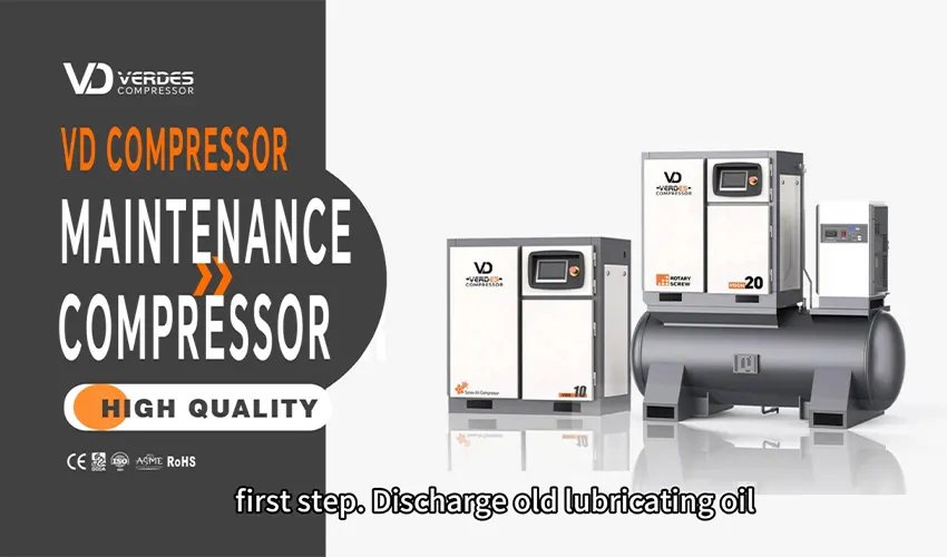 maintenance compressor how to discharge old oil